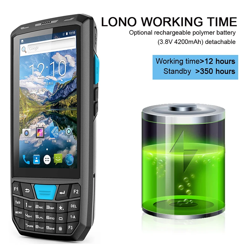 Портативный Android-сканер Pos-терминал 2D штрих-код прочный 4G WiFi GPS Bluetooth NFC PDA сборщик
