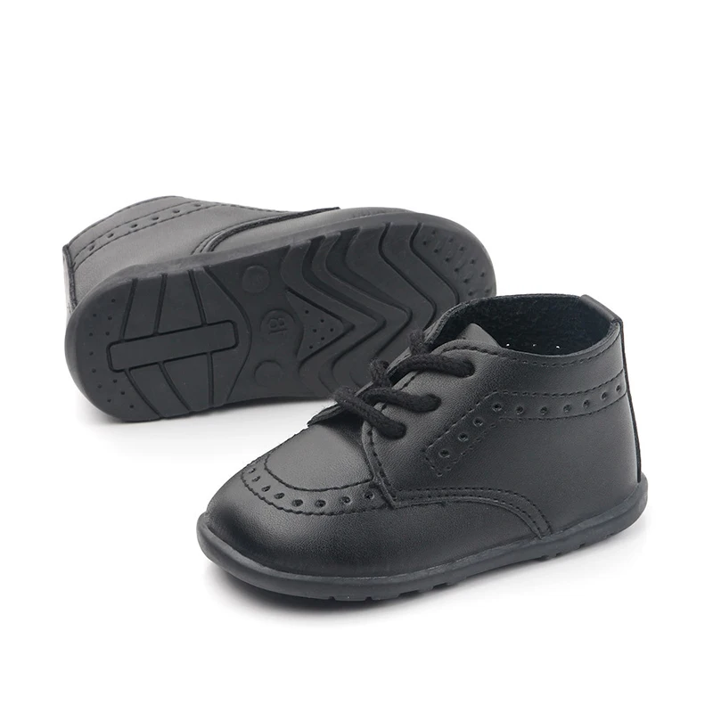 Первые ходунки из искусственной кожи обувь подошва мягкая обувь для маленьких мальчиков и девочек модные кроссовки не скользят детская