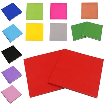 

1 pack Solid Color Printed Paper Napkin