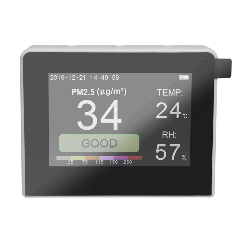 

Indoor/Outdoor Digital Air Quality Monitor Gas Detector PM2.5/ HCHO/TVOC Tester CO2 Meter Monitor Gas Analyzer