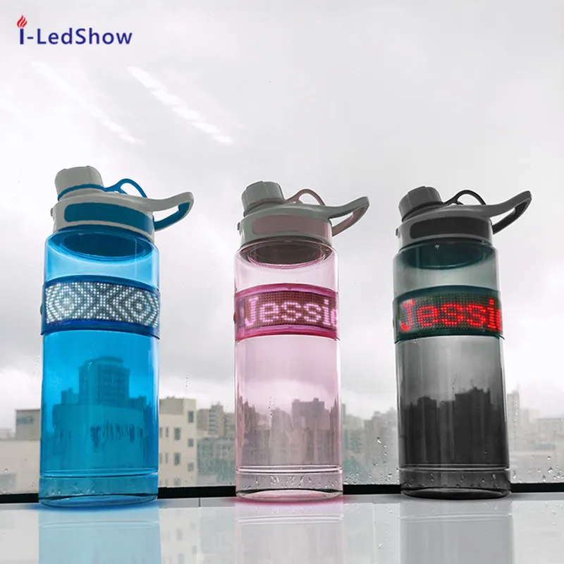 Water-Bottle-with-scrolling-message-LED-screen-display-Recharging-Bluetooth-APP-control-LED-CUP.jpg Vizes Palack Görgető Üzenettel Led Képernyő Kijelző Újratöltése Bluetooth Alkalmazásvezérlő Led -Pohár - Image 4