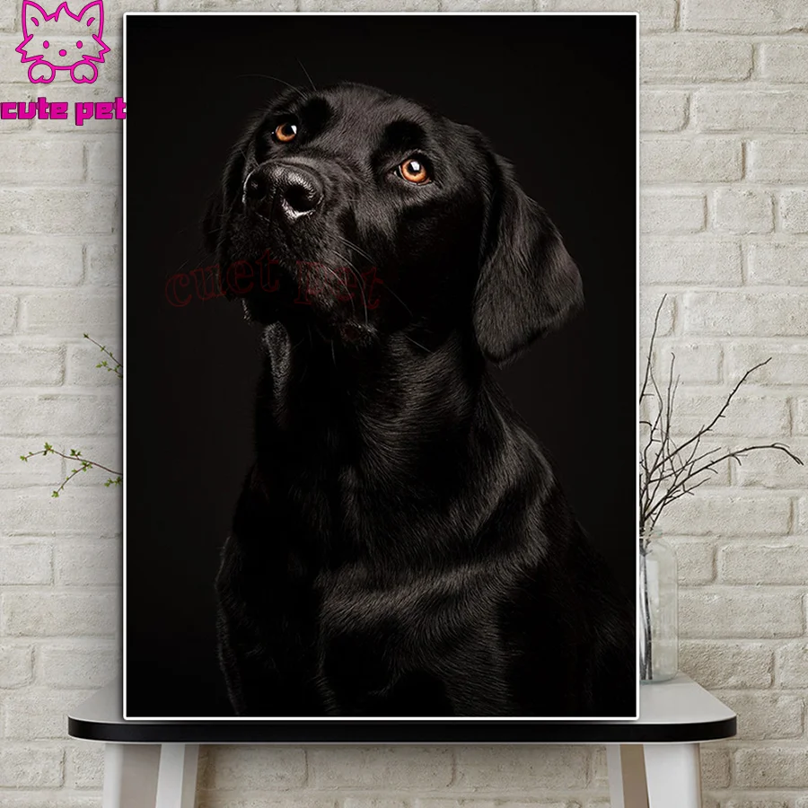 new arrival Diamond Painting Animal The dog Black Labrador Diamond Mosaic Embroidery Full Drill Diy Cross Stitch Home Decoration