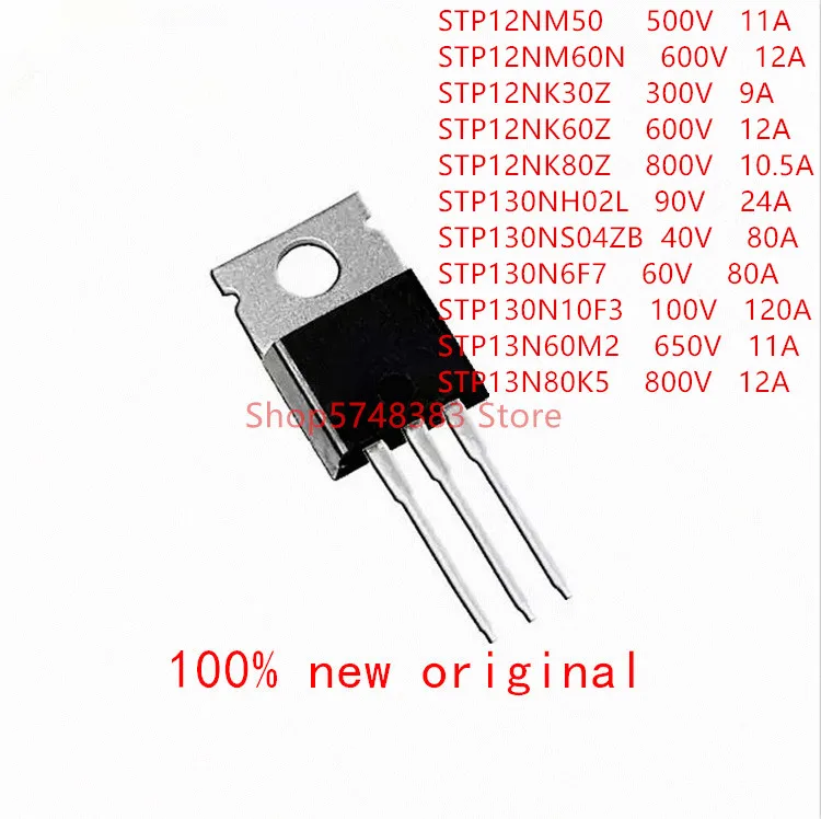 STP12NM50 STP12NM60N STP12NK30Z STP12NK60Z STP12NK80Z STP130NH02L STP130NS04ZB STP130N6F7 STP130N10F3 STP13NM60M2 STP13N80K5 afbeelding