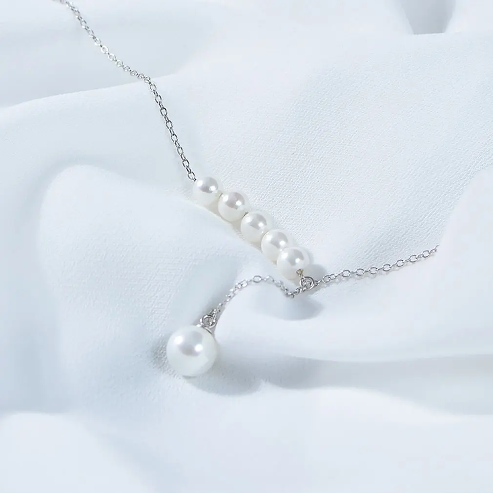 S925 Silver Pearl Necklace Hypoallergenic Female Custom Jewelry Birthday Gifts For Women |
