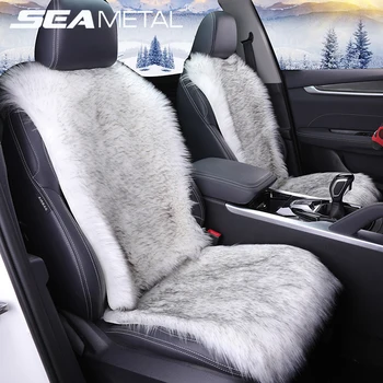 

Winter Car Seat Covers Fur Auto Seat Cover Cushion Pad Interior Automobiles Seats Carpets Mats Protector Winter Warm Seat Cover