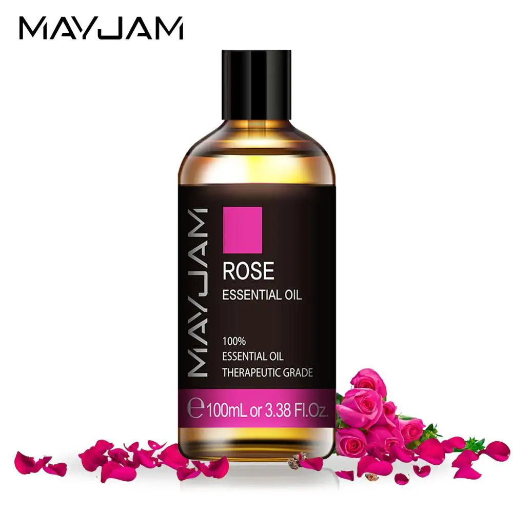 

100m MAYJAM Pure Natural Rose Essential Oils Diffuser Lavender Jasmine Sandalwood Patchouli Geranium Chamomile Vetiver Aroma Oil