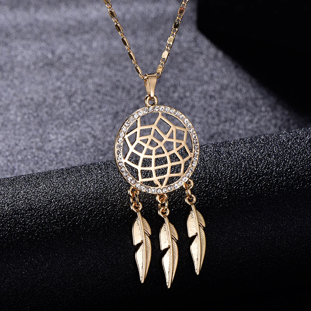 Small Dream Catcher Pendant Necklace 