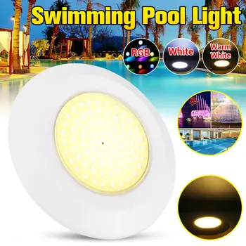

72LED 9W Underwater Swimming Pool Light Spa Pond Lamp DC12V IP68 Waterproof RGB with Controller White Warm White