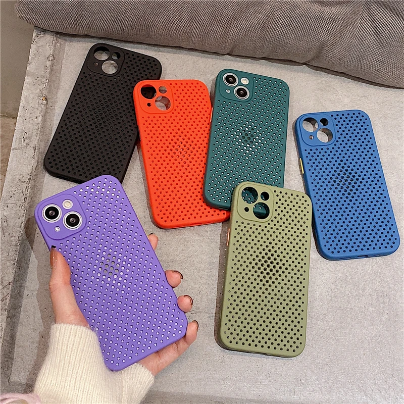 Breathable Cooling Candy Color Phone Case - Soft TPU Cover