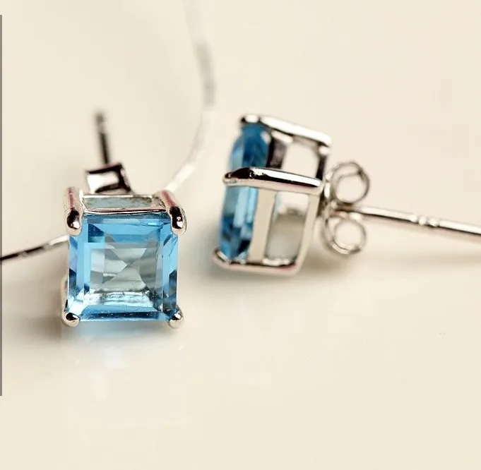 

925 sterling silver earrings Crystal earrings