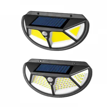 

1pc Solar Wall Lamp Human Induction Light Four Sides Illumination Waterproof Light For Household Outdoors Courtyard Garden Light