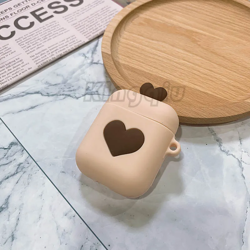 Brownlove Забавный мультяшный чехол для Apple Airpods 3D защитный чехол милый Bluetooth чехол для наушников Модный мягкий силиконовый чехол s Чехол для гарнитуры - Цвет: Brownlove