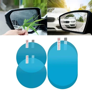 

2PCS Car Rain Film Rear View Mirror Protective Film Anti Fog Rainproof Waterproof Mirror Window Clear Film Protector Car Sticker