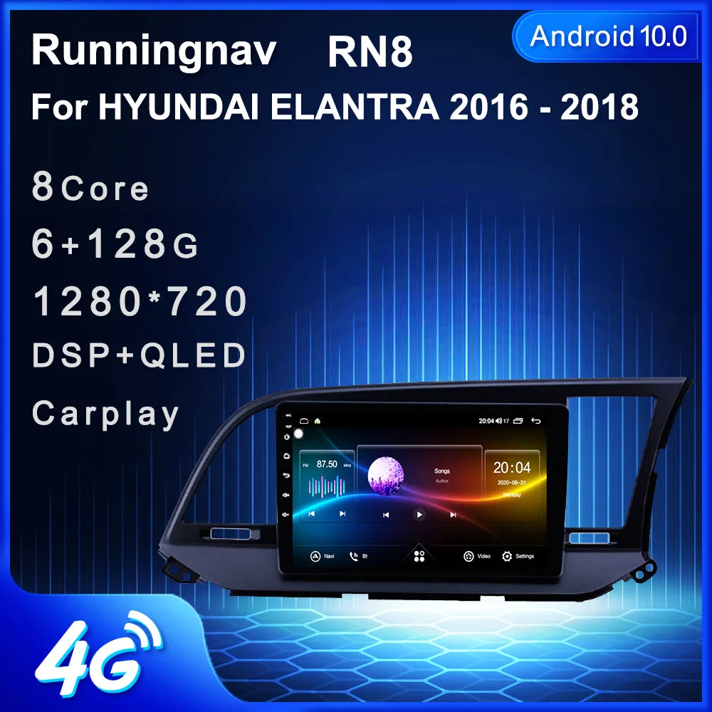 4G LTE Android 10 1 для HYUNDAI Elantra RHD 2015 2016 мультимедийный автомобильный DVD-плеер навигация