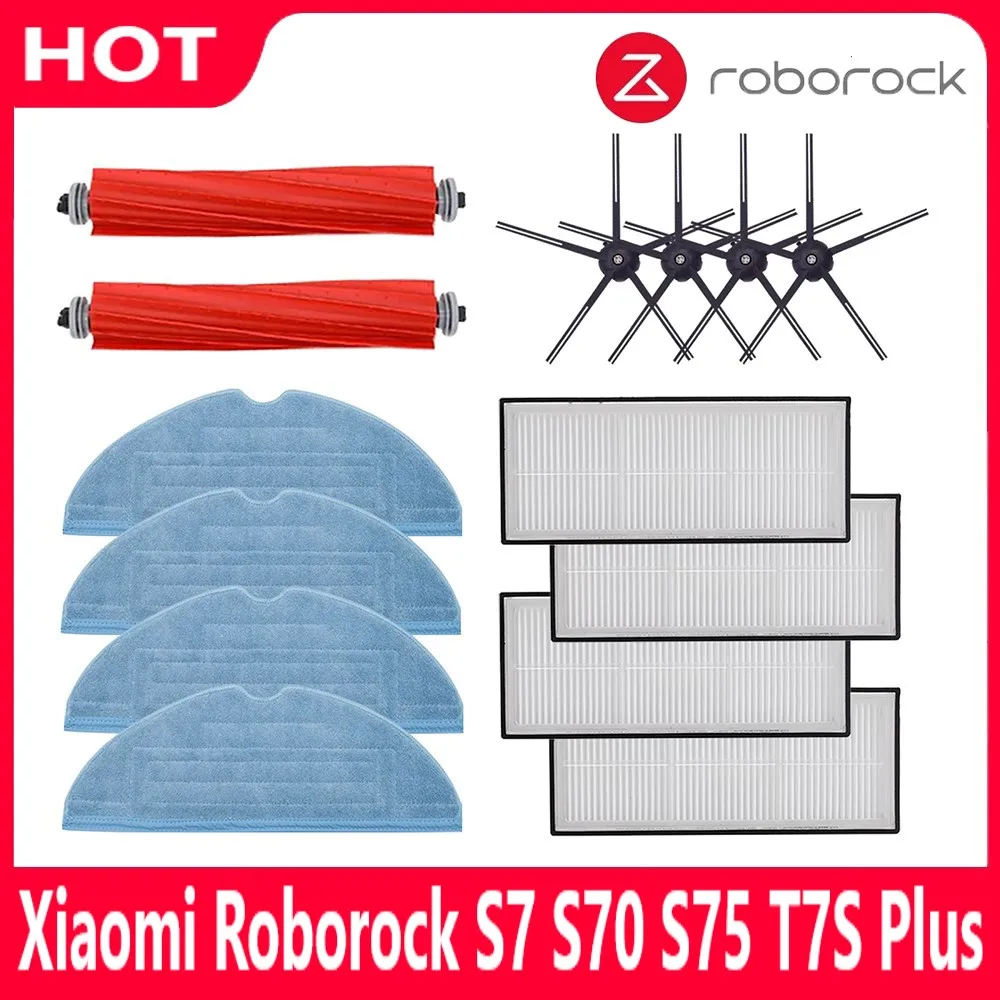 Xiaomi Roborock S7 S70 S75 S7Max s7MaxV T7S Plus Main Roll Brush Mop Rag Hepa Filter Side Brush Vacuum Cleaner Accessories