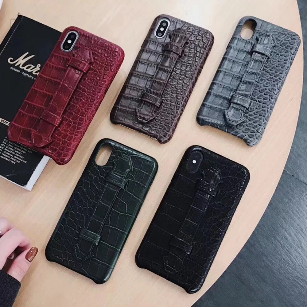 Для iPhone Xs Max Роскошный кожаный чехол для мобильного телефона 11 Pro с ремешком на