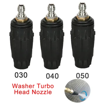

High Pressure Washer Rotating Turbo Spray Nozzle 3000 PSI 1/4'' Quick Connect Plug Dropshipping Que Gira A Ponta Faucet tools