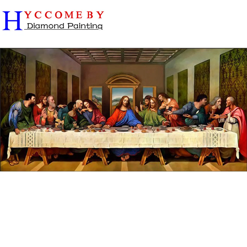 5D-DIY-spuare-round-Diamond-Painting-The-Last-Supper-Crystal-Diamond-Painting-Jesus-Cross-Stitch-Needlework