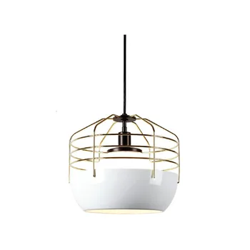 

27 Nordic Modern New Style White Housing Iron Part E Bulb Lighting Cord Hanging Pendant Lamp With Silver Mesh Hanging Lamp