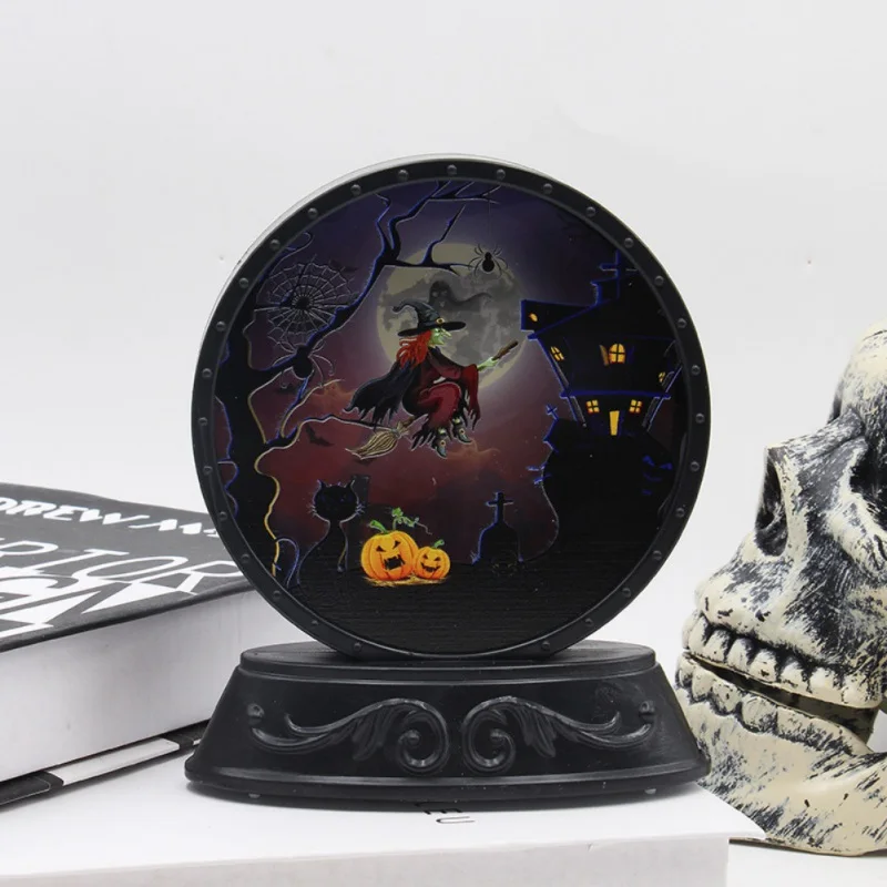 Halloween Decorative Lamp Battery Operated Desktop Night Light For Indoor Festive Home Bar Store Decoration Holiday Lighting