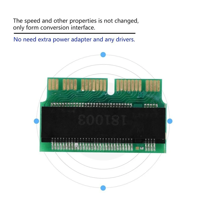 SSD карта адаптера до M.2 NGFF PCIE X4 X2 для 2013 Macbook Pro Air A1465 A1466