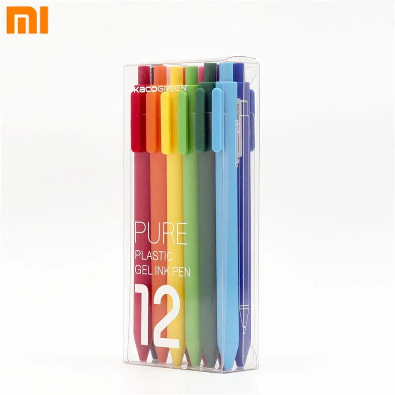 12Colors Youpin KACO Sign Pen 0.5mm Mijia ABS Plastic Write Length 400M for Work and Study Black Inks Blue Refill |