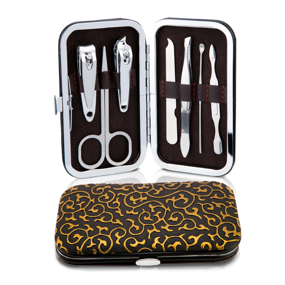7pcs Manicure Nail Clippers Pedicure Set Stainless Steel Nail Clipper Cutter Trimmer Nail Cutter Manicure Set Kit Nail Tools