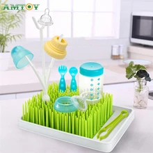 Осушитель для очистки BPA Free Green Grass Style столешница для детской бутылочки сушилка с поддоном для воды для детской бутылочки съемная