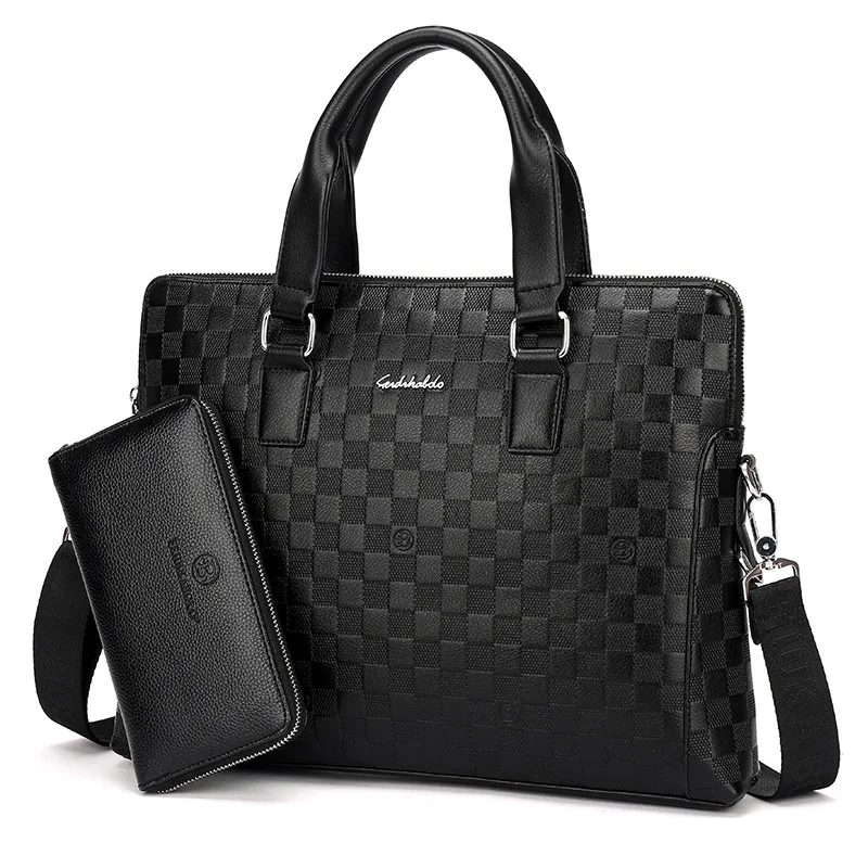 

Europe And America Luxury Embossed Men's Bag 2018 New Style MEN'S Handbag Document-Style Computer Bag Send Wallet