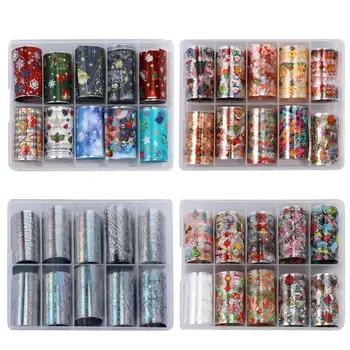 

4 Boxes Christmas Nail Stickers Manicures Stickers Nail Art Decals (Colorful)