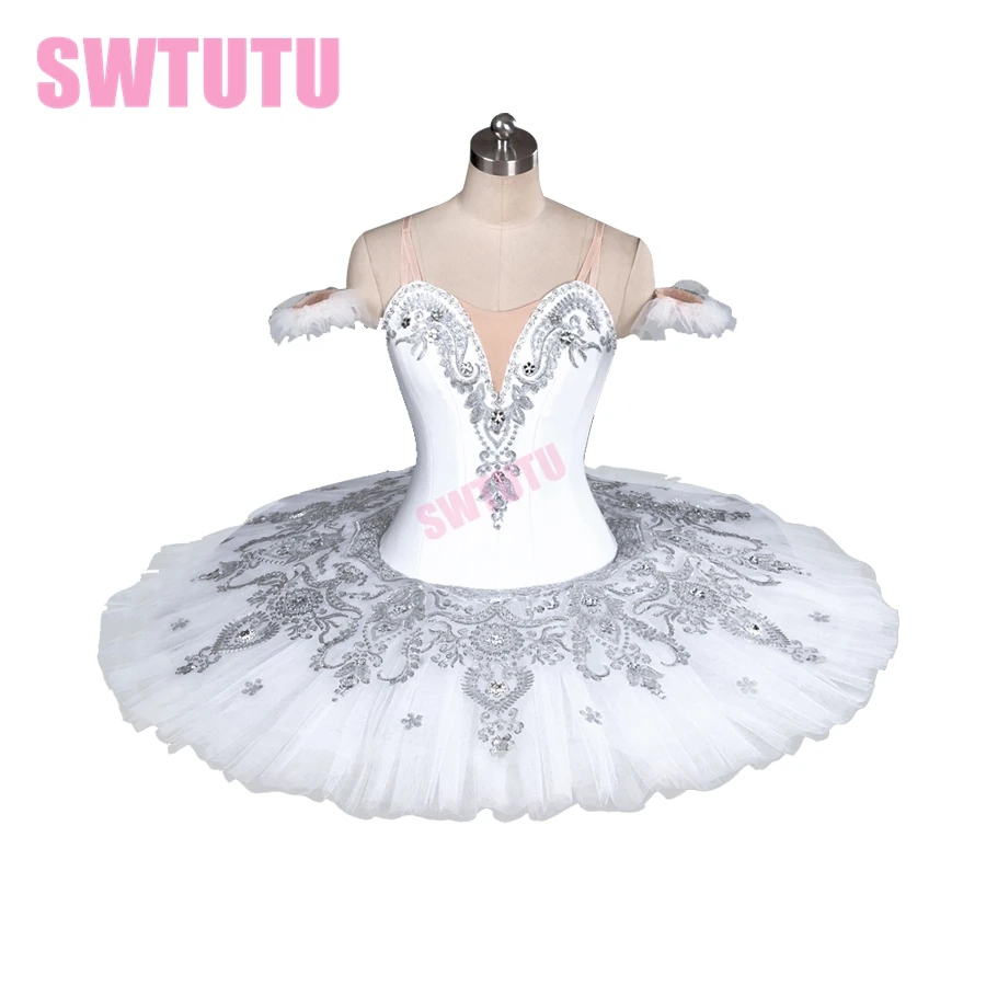 

New Arrival!white swan lake ballet tutu costumes white pancake tutu gilrs ballet tutus professional tutuBT9082
