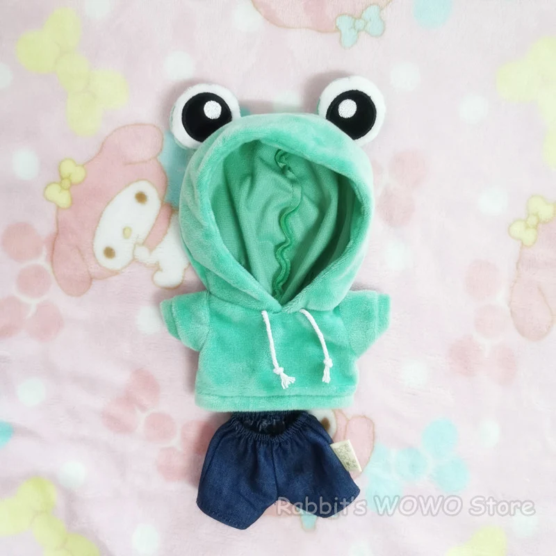 20cm Baby Doll Outfit Plush Doll's Clothes Lovely Hoodie Stuffed Toy Dolls Accessories for Korea Kpop EXO Idol Dolls 8