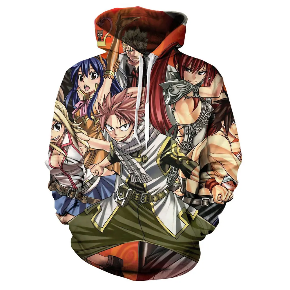 

New Japan Harajuku FAIRY TAIL 3D Printed Men Women Hoodie Fashion Casual Cosplay Costume Brand Hoodies Men Cartoon Sweatshirt