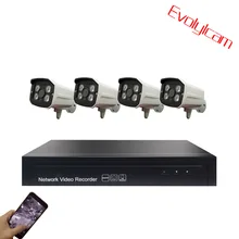 Evolylcam 4CH/8CH 5MP POE Комплект H.265 система видеонаблюдения безопасность NVR P2P Onvif инфракрасный наружный водонепроницаемый ip-камера сигнализация видеонаблюдение