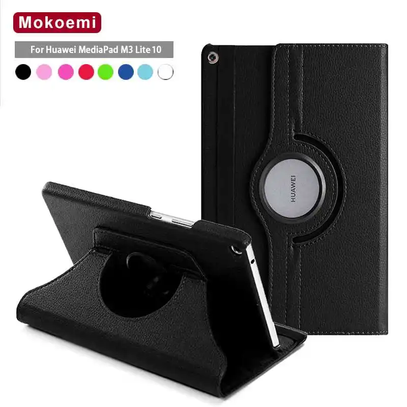

Mokoemi 360 Rotation Flip Stand 10.1"For Huawei MediaPad M3 Lite 10 Case For Huawei MediaPad M3 Lite 10 Tablet Case Cover