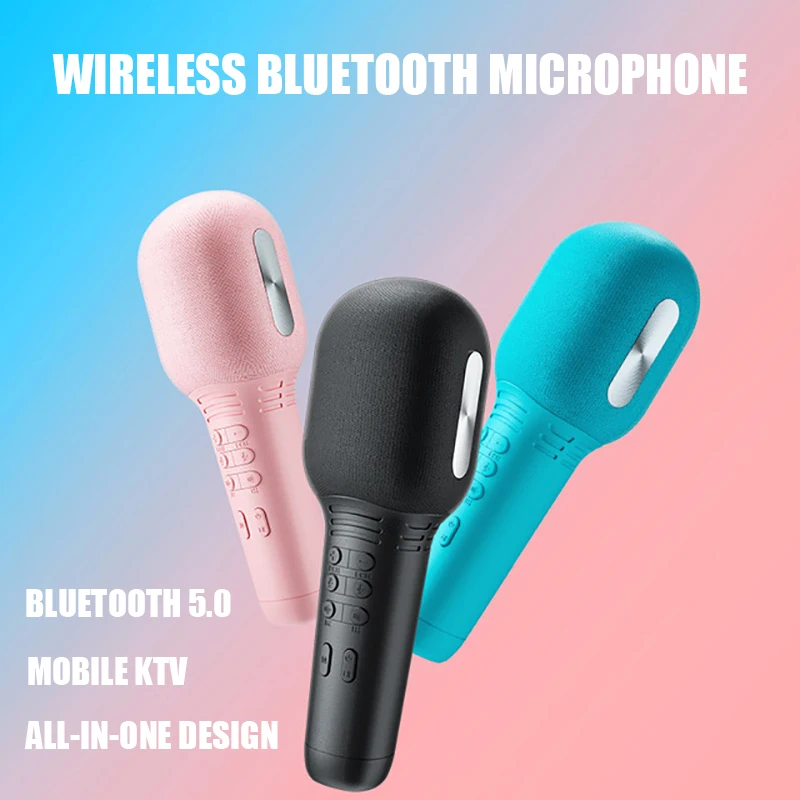 Беспроводной микрофон для караоке Bluetooth 5 0 портативный конденсаторный USB ручной