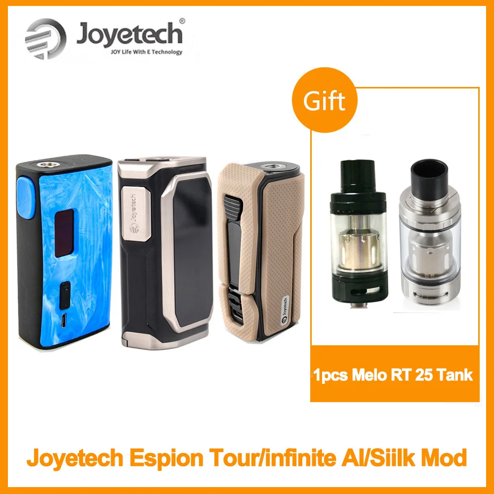 

RU Warehouse Original Joyetech eSpion Tour Mod Output 220W POWER/TEMP(NI/TI/SS)/TCR Mode Vapor Kit Electronic Cigarette