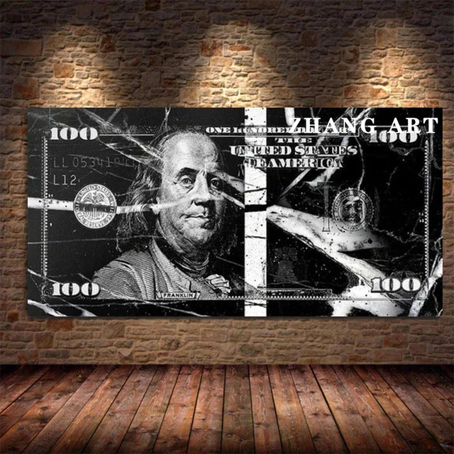American Paper Ticket Dollar Poster Cool Style Picture Canvas Painting Print Cuadros Wall Art Modern Home Room Decor Frameless 8