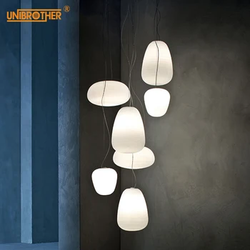 Günstig Kiesel LED Anhänger Lichter Moderne Industrielle Hanglamp Treppen Halle Büro Studio Rezeption Decor Beleuchtung Runde Leuchte