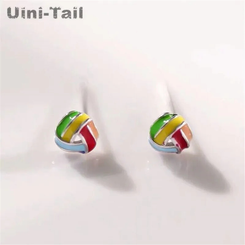 Серьги Uini-Tail из стерлингового серебра 925 пробы креативные треугольные серьги