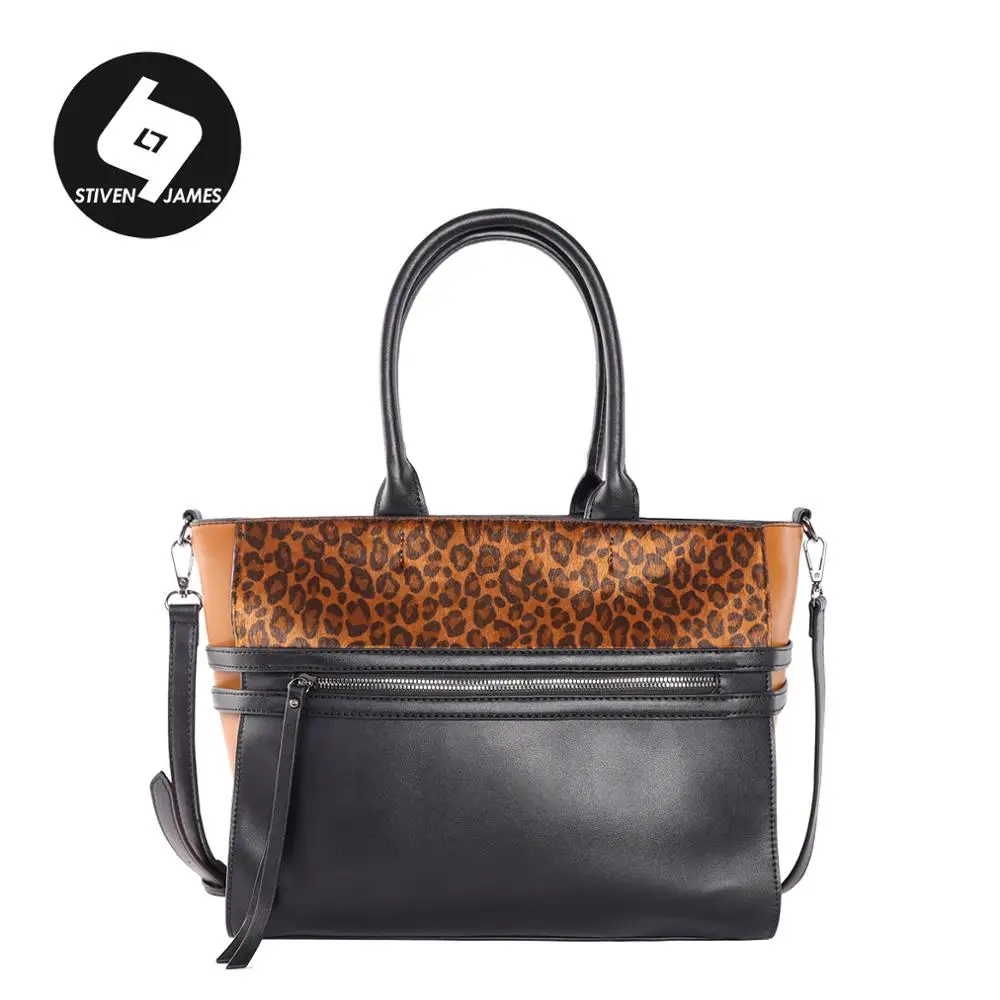 

STIVEN JAMES Snakeskin Pattern Top Handle Bags for Women Python Handbag Leopard Print Shoulder Bag Crossbody Laptop Bag Leather