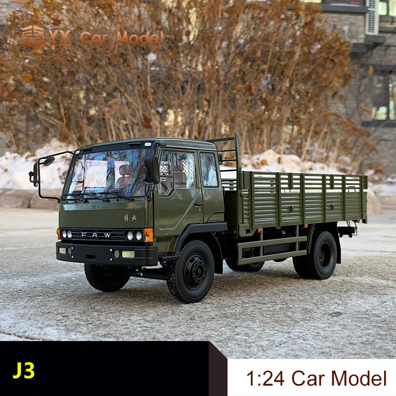 Оригинальная модель Jiefang J3 армейского грузовика из сплава 124 автомобиля