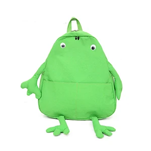 Харадзюку лягушка холст рюкзак для женщин школьные рюкзаки для путешествий большой емкости Мода Kawaii bookbags девочка-подросток мультфильм рюкзак - Цвет: green-