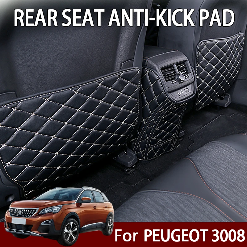 

For Peugeot 3008 5008 2016 2017 2018 2019 Car Seat Back Protector Seat Side Edge Mat Anti Child Kick Pad Interior Accessories