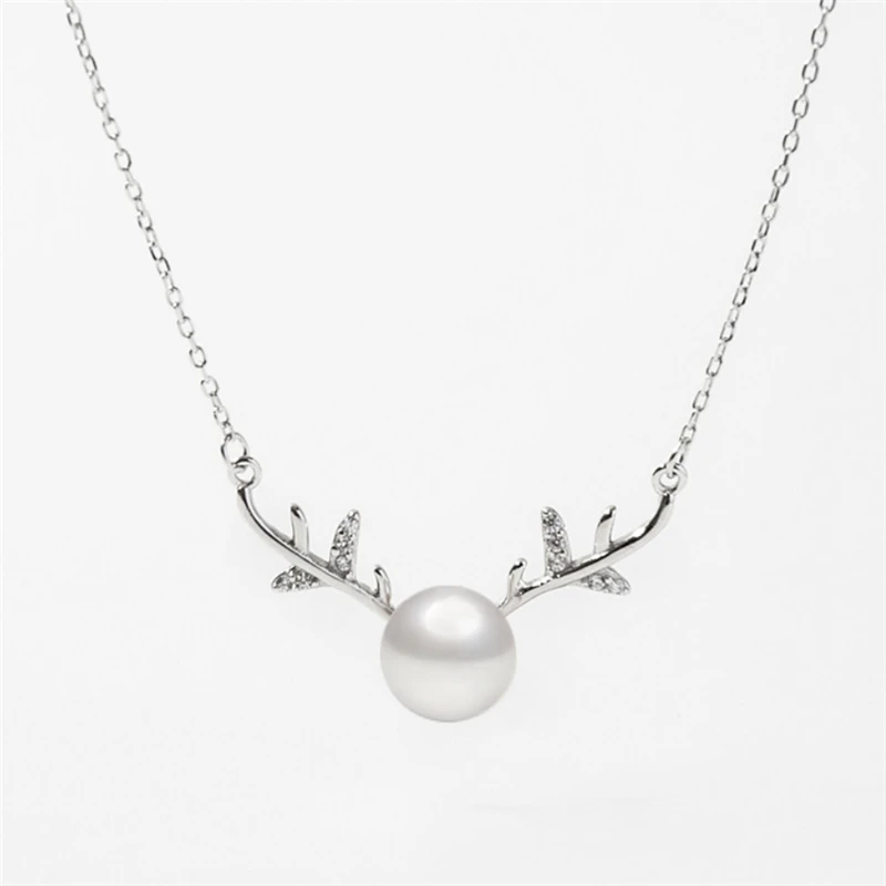 Ожерелье женское с жемчугом и оленьими рогами | Украшения аксессуары