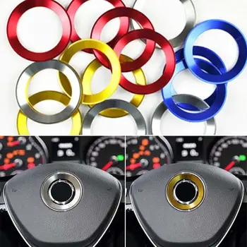 

Styling Steering Wheel Logo Emblems Ring Decoration Sticker for Volkswagen VW Passat B7 B8 Bora GOLF 6 7 MK6 RS car accessories
