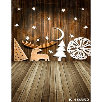 

Christmas Photography Backdrop Xmas Wood Wall Rustic Vintage Wooden Floor Background for Kids Portrait Photo Studio Booth