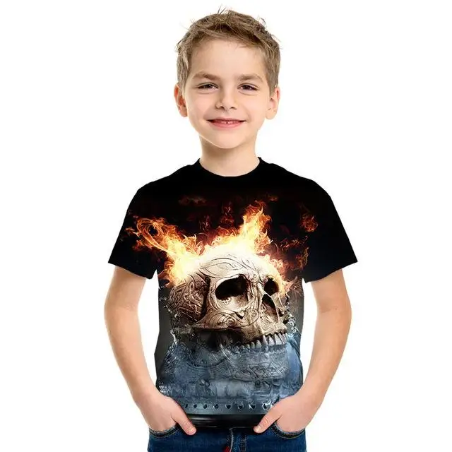 Nuevo Shantou estilo gtico camiseta de los nios 3D impreso Taro nios Топы moda manga corta verano calle ropa de los nios - Цвет: NT-520