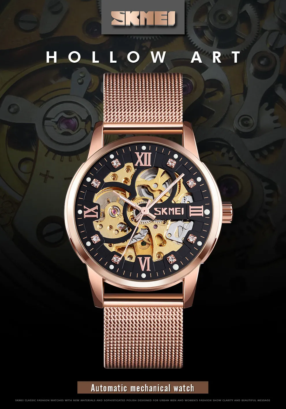 SKMEI 2019, нержавеющая сталь, 30 м, водонепроницаемые мужские часы со скелетом, лучший бренд, роскошные прозрачные механические Спортивные