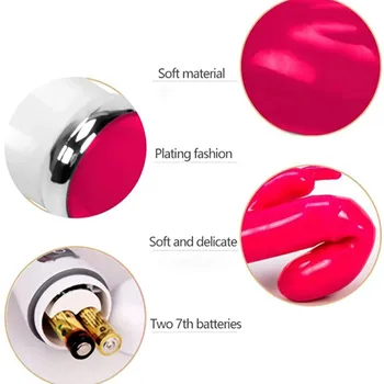 G Spot Vibrator For Women Dual Vibration Silicone Dildo Waterproof Female Vagina Clitoris Massager Sex Toys For Women Adult Toys 5